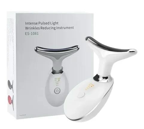 Masajeador facial y de cuello con luz LED